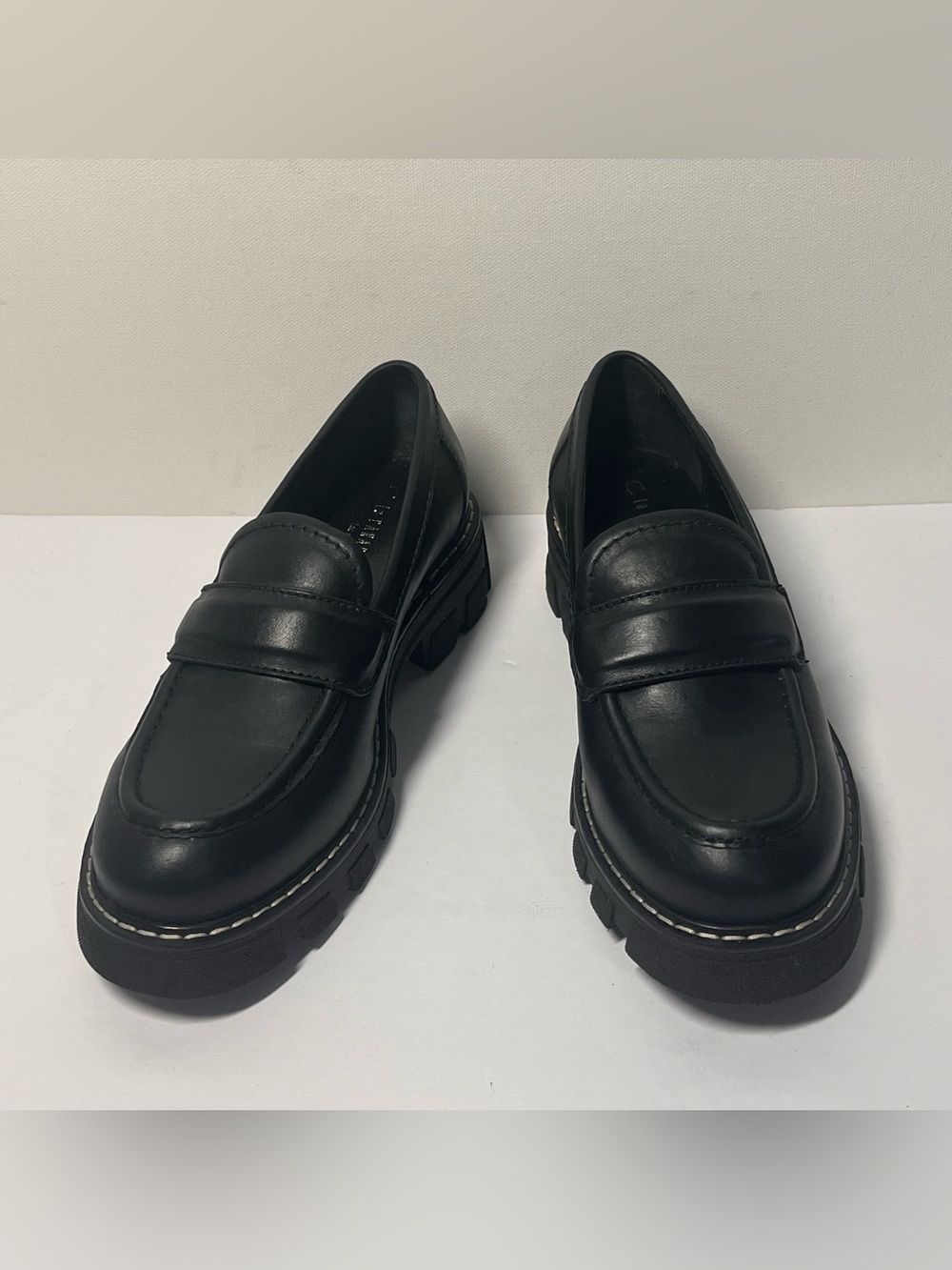 La Canadienne Douglas  Leather Chunky Penny Loafers - Picture 4 of 7